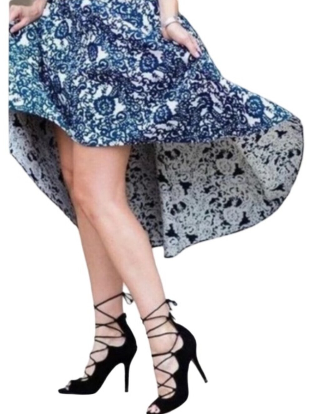 Anthropologie Sachin + Babi Vespertine hi-lo skirt Navy Blue Size 6